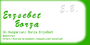 erzsebet borza business card