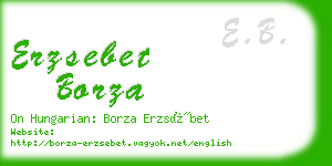 erzsebet borza business card